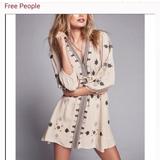 Free People Dresses | Free People Beige Embroidered Stargazing Dress | Color: Cream | Size: Xs