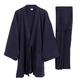 Men's Japanese Kimono Velvet Pajamas Suit Plus Size Zen Clothing Taoist Clothing (Size L, C)