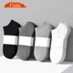 Chaussettes de dehors Respirantes pour Femme en Coton Confortables Blanches et Noires 5 Paires