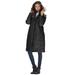 Plus Size Women's Mid-Length Quilted Puffer Jacket by Roaman's in Black (Size 4X) Winter Coat