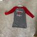 Adidas Tops | Adidas Wisconsin Badgers Football Baseball T Shirt | Color: Gray/Red | Size: M