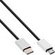 InLine 35846 USB 2.0 Kabel, USB Typ-C Stecker an Micro-B Stecker, schwarz/Alu, flexibel, 0.5m