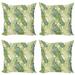 East Urban Home Ambesonne Leaf Decorative Throw Pillow Case Pack Of 4 | 18 H x 18 W x 0.04 D in | Wayfair 86E0B23400334DEEB3C326EB5DE18A0B