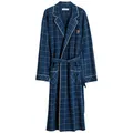 Peignoir Kimono à Carreaux pour Homme 2023 Coton Haut de Nuit Longue Robe de Mariée Printemps