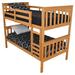 Oakledge Twin Solid Wood Bunk Bed by Harriet Bee in Orange/Yellow | 65 H x 43 W x 79 D in | Wayfair B1004B69BC3D47479A1FE11D67F0F38C