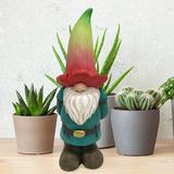 Trinx Tanner Gnome w/ Flower Hat Statue Resin/Plastic | 12 H x 4.3 W x 4 D in | Wayfair 295E56E318DB44188741E934739DA296