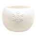 The Holiday Aisle® Jivaro Glazed White w/ Snowflake Planter Ceramic | 4.33 H x 5.9 W x 5.9 D in | Wayfair 3DFA2A5BA31C4E668022EEFAE56311A7