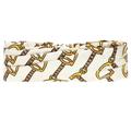 Gucci Accessories | Gucci Silk Horse-Bit Headband In White | Color: Gold/White | Size: Size M: 57cm