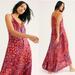 Free People Dresses | Free People Work Of Art Printed Maxi Dress Nwt Xs | Color: Purple/Red | Size: Xs