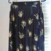 Lularoe Skirts | Lularoe Black Floral Flowy Skirt Size Xl Nwt | Color: Black/Gold | Size: Xl