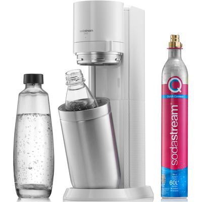 SodaStream Wassersprudler DUO, (Set, 4 tlg.), mit CO2-Zylinder, 1x 1L Glasflasche und spülmaschinenfeste Kunststoff-Flasche weiß Sodastream Küchenkleingeräte Haushaltsgeräte