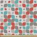 East Urban Home fab_37435_Retro Fabric By The Yard, Old Fashioned Style Abstract Mosaic Grid Inspired Floral Pattern Classical | 58 W in | Wayfair