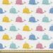 East Urban Home Ambesonne Blue Nautical Fabric By The Yard, Demonstration Of Repeated Funny Whales Summer Time Kawaii Style Design | 36 W in | Wayfair