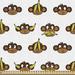 East Urban Home Ambesonne Cartoon Fabric By The Yard, Funny Monkeys w/ Bananas Various Expressions Animal Comedy Design in White | 36 W in | Wayfair