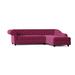 Pink/Black Reclining Sectional - Poshbin Elizabeth 106" Sofa & Chaise | 31 H x 106 W x 84 D in | Wayfair 1008-KLEPIN-BLK-RHF