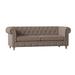 Poshbin Rolled Arm Chesterfield Sofa Metal in Brown | 32 H x 39 D in | Wayfair 1022-KLEDOL-NAT-Standard