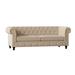 Poshbin Rolled Arm Chesterfield Sofa Metal in Brown | 32 H x 39 D in | Wayfair 1022-LENLAT-NAT-Standard