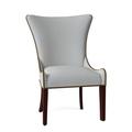 Hekman Christine Wingback Arm Chair Wood/Upholstered in Red/White | 40 H x 28.5 W x 26.5 D in | Wayfair 72691034-094FBrass