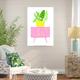 Bay Isle Home™ Dresser & Vase w/ A Plant Print On Canvas Metal in Green/Pink/Yellow | 48 H x 32 W x 1.25 D in | Wayfair