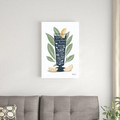 Winston Porter Fruity Cocktails II by Becky Thorns - Wrapped Canvas Textual Art Print Canvas in Blue/Green/White | 30 H x 20 W x 1.25 D in | Wayfair