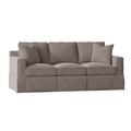 Sand & Stable™ McAlester 85" Square Arm Slipcovered Sofa w/ Reversible Cushions Polyester/Other Performance Fabrics in Brown | Wayfair