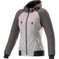 Alpinestars Stella Chrome Sport Felpa con cappuccio motociclistica da donna, nero-grigio, dimensione XL per donne