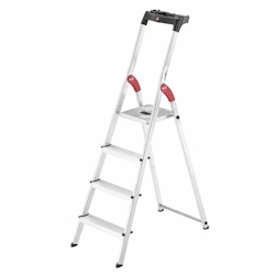 HAILO 4 Stufen L60 Alu-Sicherheits-Haushaltsleiter "L60 EasyClix" 4 Stufen Image