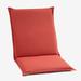 Flanged Hinged Cushion by BrylaneHome in Geranium Patio Chair Outdoor Seat Pad