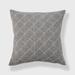 Diamond Geo Chenille Woven Jacquard Accent Pillow by Evergrace Home in Gray (Size 18" X 18")