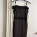 Jessica Simpson Dresses | Jessica Simpson Solid Off The Shoulder Midi Dress | Color: Black | Size: 4