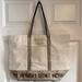 Victoria's Secret Bags | Last Chamce Victoria Secret Canvas Tote Bag | Color: Cream/Gold | Size: Os