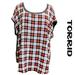 Torrid Tops | 3/$15 Torrid Plaid Shirt Sleeve Blouse (1x) | Color: Black/Red | Size: 1x