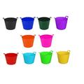 Pack Of 5-42 Litre Large Flexi Tub Garden Home Flexible Colour Storage Container Bucket Polyethylene Flex Tub - Made in U.K.