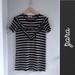 Zara Tops | Euc! Zara Black White Striped Ruffle Mini Dress S | Color: Black/White | Size: S