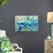 Breakwater Bay Chatham Shark by Jeanette Vertentes - Wrapped Canvas Painting Print Canvas, Wood in Blue | 20 H x 30 W x 1.25 D in | Wayfair