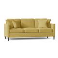 Langley Street® Del Lago 88.5" Square Arm Sofa Faux Leather/Polyester in Gray | 38.5 H x 88.5 W x 37.5 D in | Wayfair