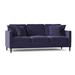 Langley Street® Del Lago 88.5" Square Arm Sofa, Microfiber in Indigo | 38.5 H x 88.5 W x 37.5 D in | Wayfair 282D77FA349B42F08507B16FACF2BC3A