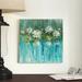 Bungalow Rose Water Lily Pond by Danhui Nai - Wrapped Canvas Painting Print Canvas in Blue/Green/White | 12 H x 12 W x 1.25 D in | Wayfair