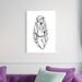 Mercer41 Fashion Girl Sketch - Wrapped Canvas Drawing Print Canvas in Black/Gray/White | 30 H x 20 W x 1.25 D in | Wayfair