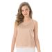 Plus Size Women's Lace-Trim Camisole by Comfort Choice in Nude (Size 30/32)