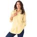 Plus Size Women's Long-Sleeve Kate Big Shirt by Roaman's in Banana (Size 30 W) Button Down Shirt Blouse