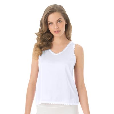 Plus Size Women's Lace-Trim Camisole by Comfort Choice in White (Size 26/28)