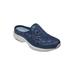 Wide Width Women's The Traveltime Slip On Mule by Easy Spirit in Dark Blue (Size 9 W)