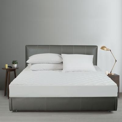 All-In-One Cooling Bamboo Fitted Mattress Pad, Twin by Levinsohn Textiles in White (Size QUEEN)