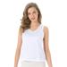 Plus Size Women's Lace-Trim Camisole by Comfort Choice in White (Size 26/28)