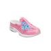 Wide Width Women's The Traveltime Slip On Mule by Easy Spirit in Pink Tie Dye (Size 7 1/2 W)