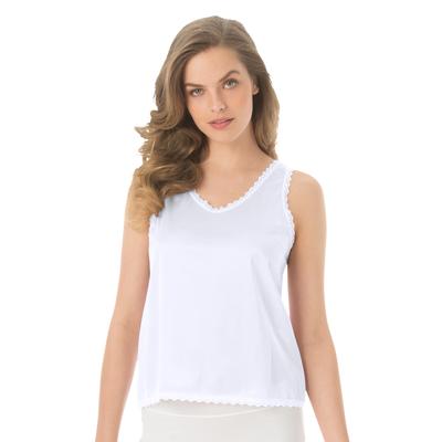 Plus Size Women's Lace-Trim Camisole by Comfort Choice in White (Size 14/16)