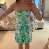 Lilly Pulitzer Dresses | Lilly Pulitzer Strapless Dress | Color: Blue/Green | Size: 6