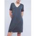 Anthropologie Dresses | Dolan Left Coast V-Neck Cuffed Sleeved Dress | Color: Gray | Size: Xxsp