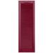 Alpha Shutters Cathedral Top Full-style Open Louver Shutters Pair Vinyl in Red/Pink/Indigo | 25 H x 12 W x 0.125 D in | Wayfair L212025330